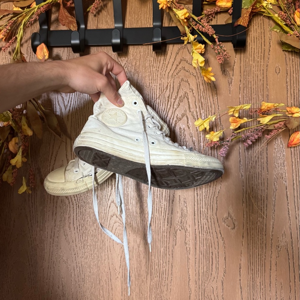 Converse High-Top Sneakers in Off-White